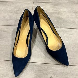 Joe Fresh blue suede pumps
